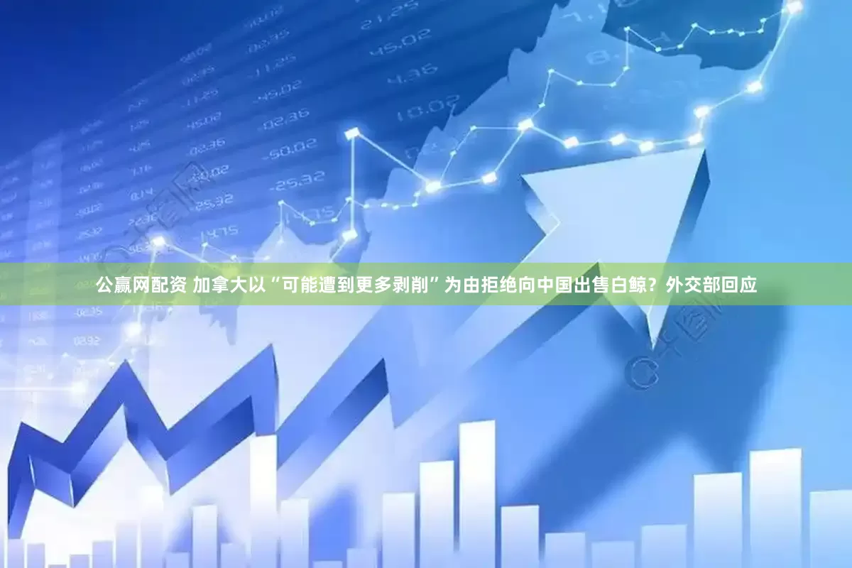 公赢网配资 加拿大以“可能遭到更多剥削”为由拒绝向中国出售白鲸？外交部回应